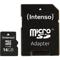Карта памяти Intenso microSDXC Class10 16Gb UHS-I + SD adapter