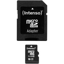 Карта памяти Intenso microSDXC Class10 16Gb UHS-I + SD adapter Thumb