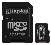 Card memorie Kingston Canvas Select Plus 512GB Class10 A1 UHS-I V30 + SD adapter