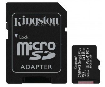 Card memorie Kingston Canvas Select Plus 512GB Class10 A1 UHS-I V30 + SD adapter