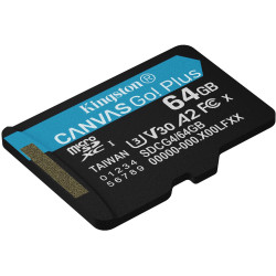 Card de memorie Kingston Canvas Go microSDXC 64GB Class 10 UHS-I U3 V30 A2 Thumb