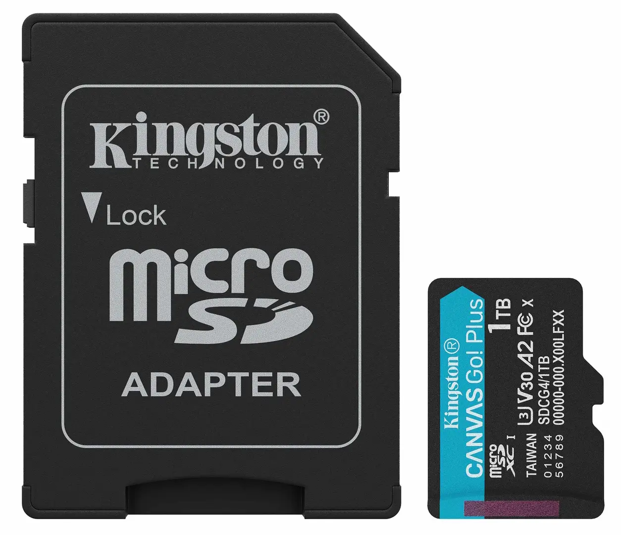 Карта памяти Kingston Canvas Go! Plus Gen4 microSD 1TB Class 10 UHS-I U3 + SD adapter