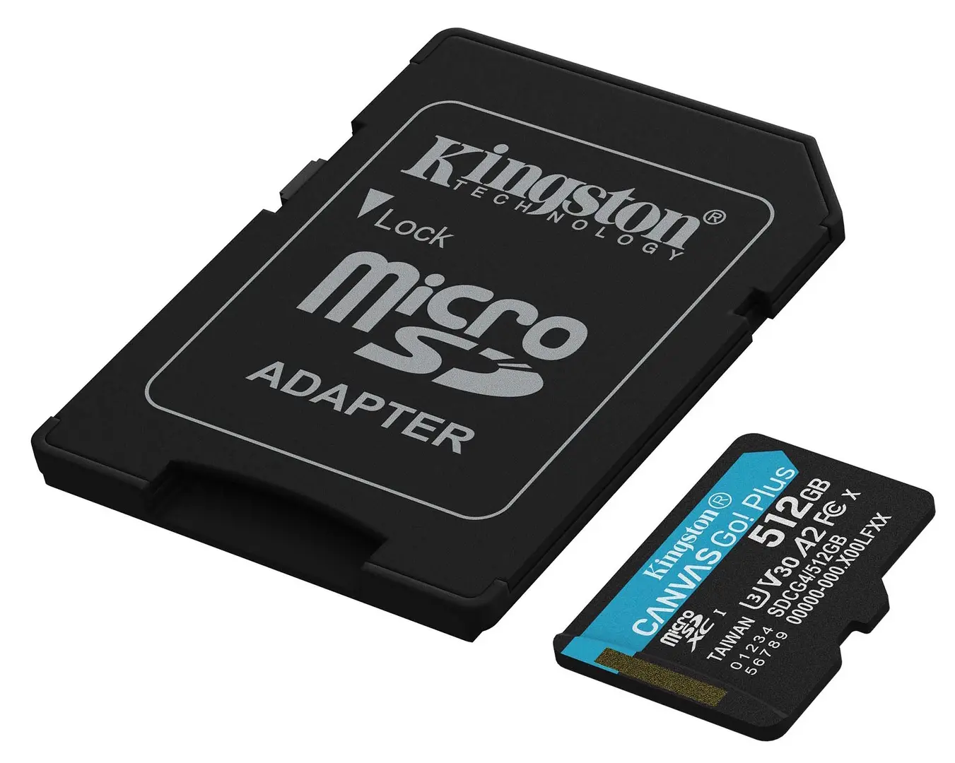 Card de memorie Kingston Canvas Go! Plus Gen4 microSD 512GB Class 10 UHS-I U3 + SD adapter