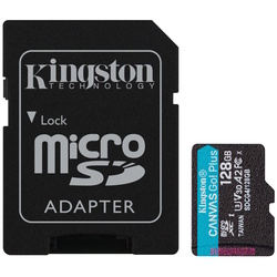 Card memorie Kingston Canvas Go! Plus microSDXC 128GB Class 10 UHS-I + SD adapter (SDCG4/128GB)