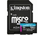 Карта памяти Kingston Canvas Go Plus microSDXC 128GB Class 10 UHS-I U3 + SD adapter