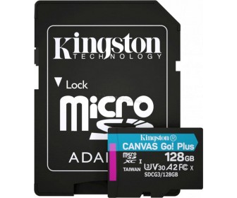 Card de memorie Kingston Canvas Go Plus microSDXC 128GB Class 10 UHS-I U3 + SD adapter