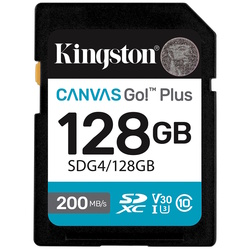 Card de memorie Kingston Canvas Go! Plus SDXC 128GB V30 Class 10 UHS-I (SDG4/128GB)