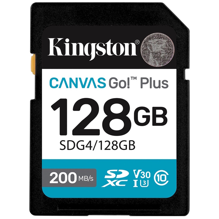 Карта памяти Kingston Canvas Go! Plus SDXC 128GB V30 Class 10 UHS-I (SDG4/128GB)