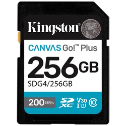 Card de memorie Kingston Canvas Go! Plus SDXC 256GB V30 Class 10 UHS-I (SDG4/256GB)