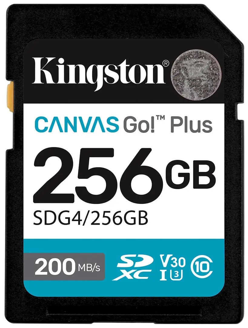Card de memorie Kingston Canvas Go! Plus SDXC 256GB V30 Class 10 UHS-I (SDG4/256GB)
