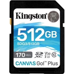 Card de memorie Kingston Canvas Go! Plus SDXC 512GB C10 UHS-I U3