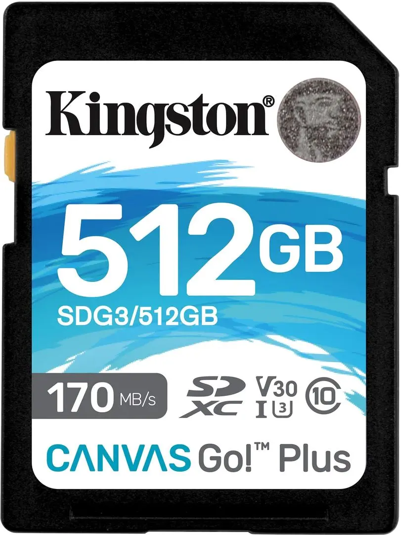 Card de memorie Kingston Canvas Go! Plus SDXC 512GB C10 UHS-I U3
