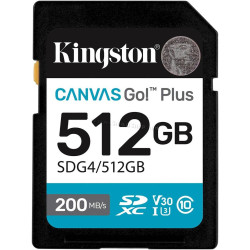 Card de memorie Kingston Canvas Go! Plus SDXC 512GB V30 Class 10 UHS-I (SDG4/512GB)