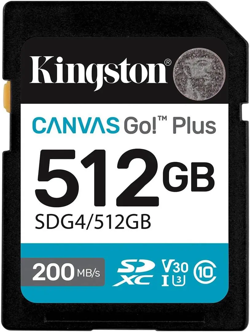 Card de memorie Kingston Canvas Go! Plus SDXC 512GB V30 Class 10 UHS-I (SDG4/512GB)