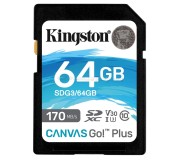 Card memorie Kingston Canvas Go! Plus SDXC 64GB V30 Class 10 UHS-I