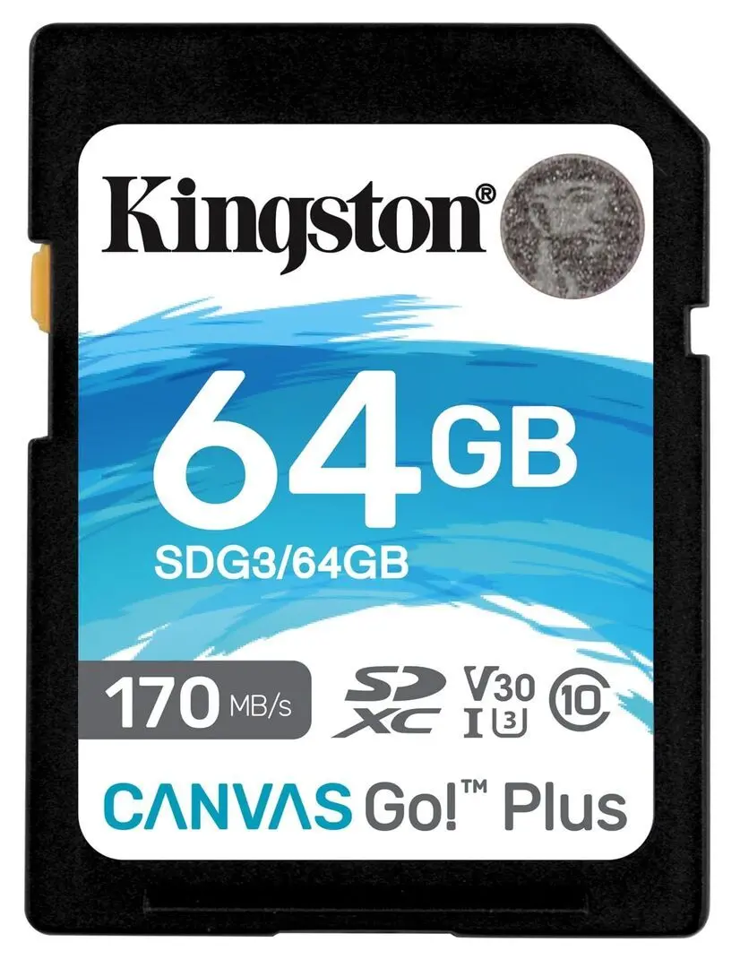 Карта памяти Kingston Canvas Go! Plus SDXC 64GB V30 Class 10 UHS-I