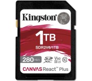 Card memorie Kingston Canvas React Plus SD 1TB V60 Class 10 UHS-II (SDR2V6/1TB)