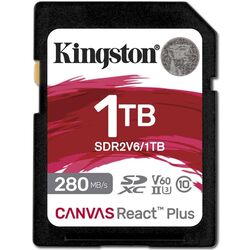 Card memorie Kingston Canvas React Plus SD 1TB V60 Class 10 UHS-II (SDR2V6/1TB) Thumb