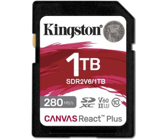 Card memorie Kingston Canvas React Plus SD 1TB V60 Class 10 UHS-II (SDR2V6/1TB)