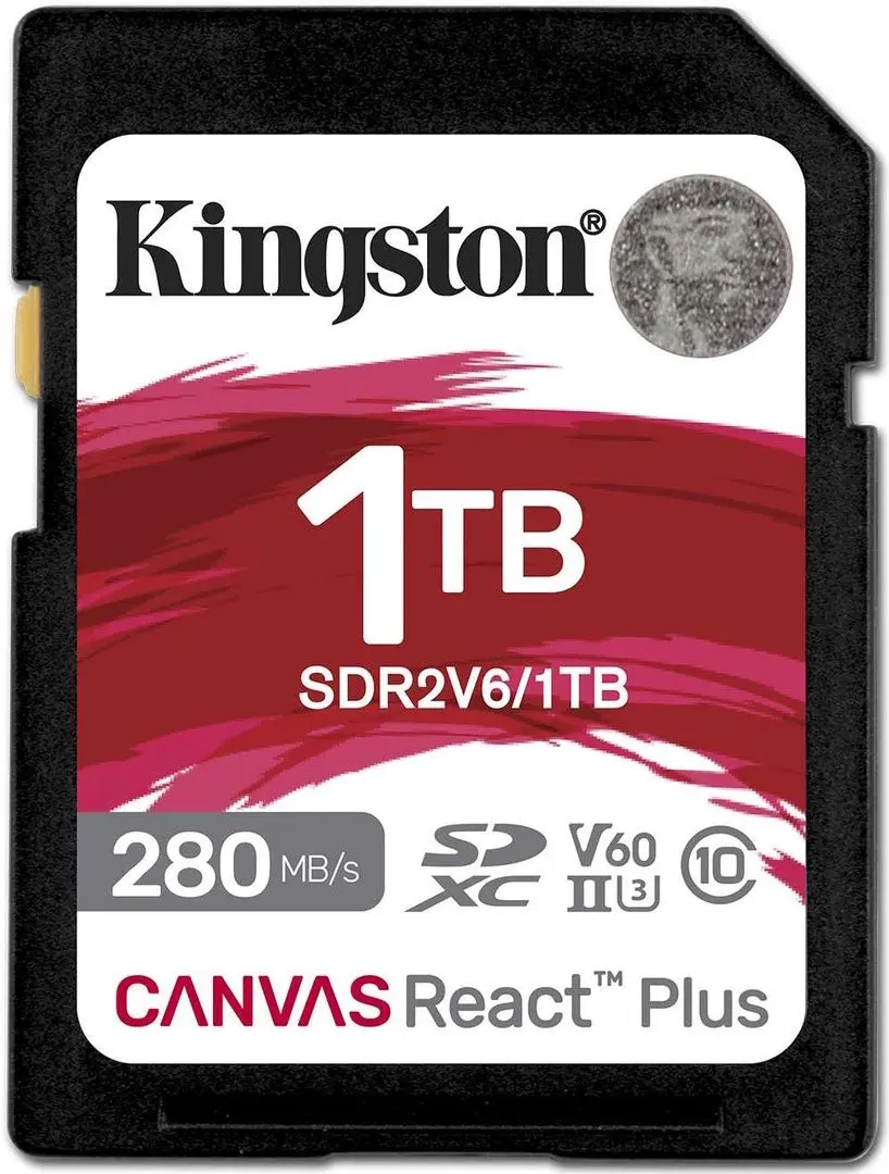 Card memorie Kingston Canvas React Plus SD 1TB V60 Class 10 UHS-II (SDR2V6/1TB)