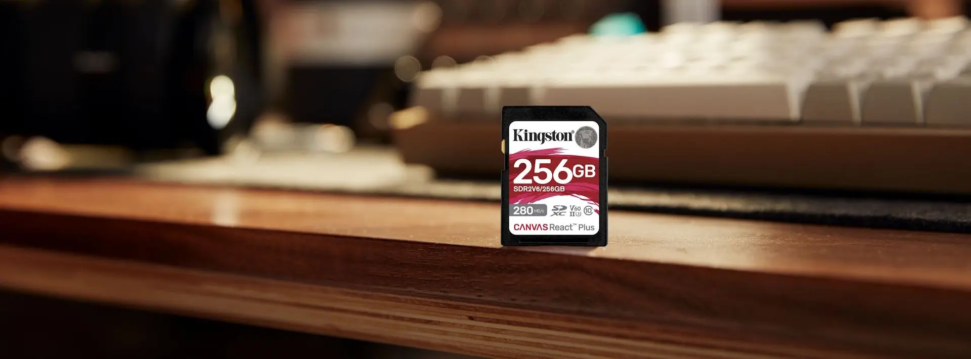 Карта памяти Kingston Canvas React Plus SD 256GB V60 Class 10 UHS-II (SDR2V6/256GB)