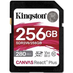 Card memorie Kingston Canvas React Plus SD 256GB V60 Class 10 UHS-II (SDR2V6/256GB)