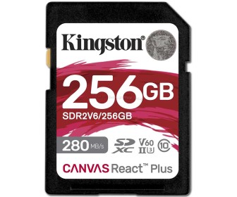 Card memorie Kingston Canvas React Plus SD 256GB V60 Class 10 UHS-II (SDR2V6/256GB)