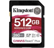 Card memorie Kingston Canvas React Plus SD 512GB V60 Class 10 UHS-II (SDR2V6/512GB)