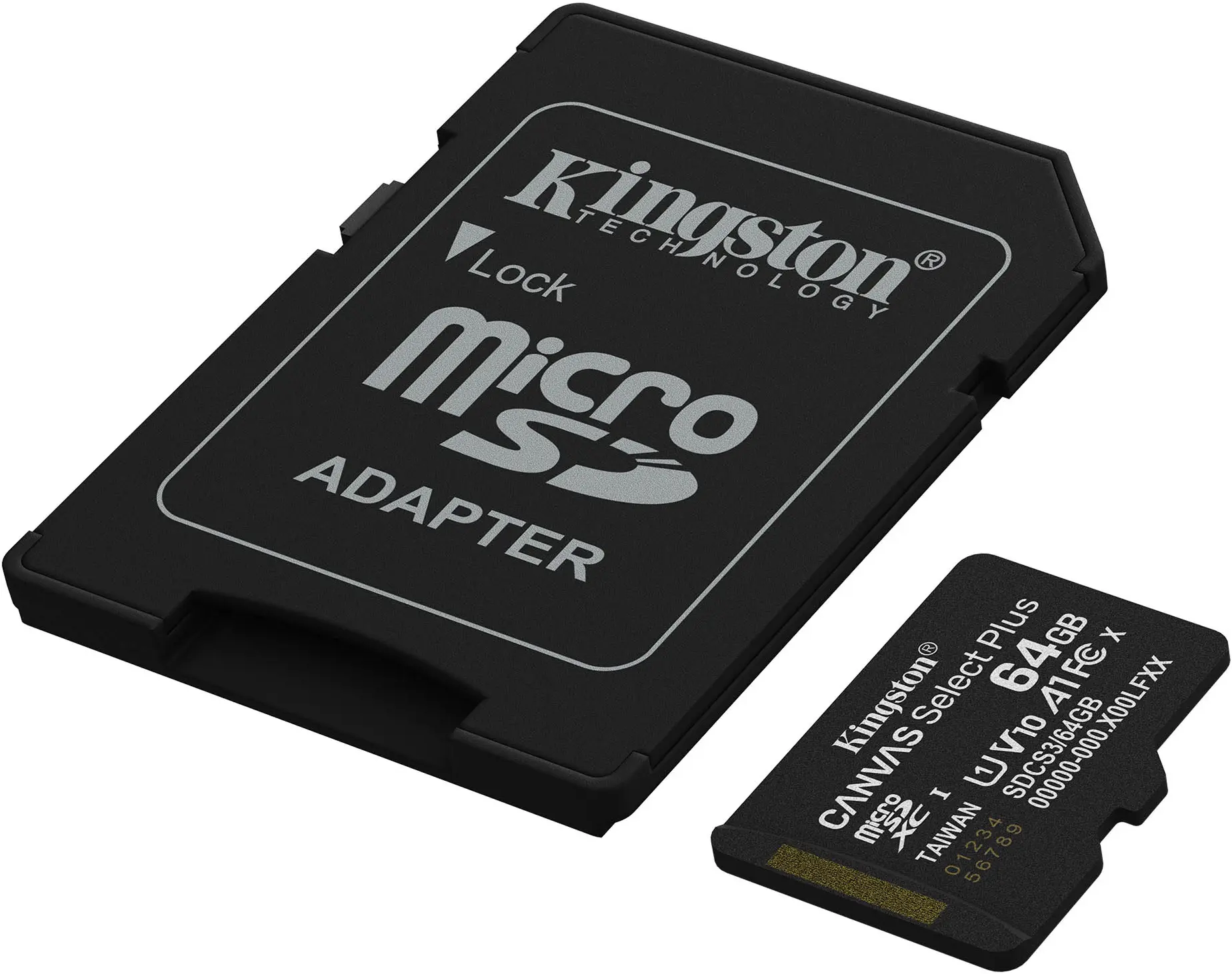 Card de memorie Kingston Canvas Select Plus Gen3 MicroSDXC 64GB Class 10 UHS-I U1 + SD adapter - 2