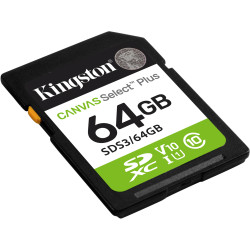 Card de memorie Kingston Canvas Select Plus Gen3 SDXC 64GB Class 10 UHS-I U1 Thumb