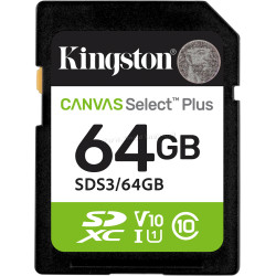 Card de memorie Kingston Canvas Select Plus Gen3 SDXC 64GB Class 10 UHS-I U1