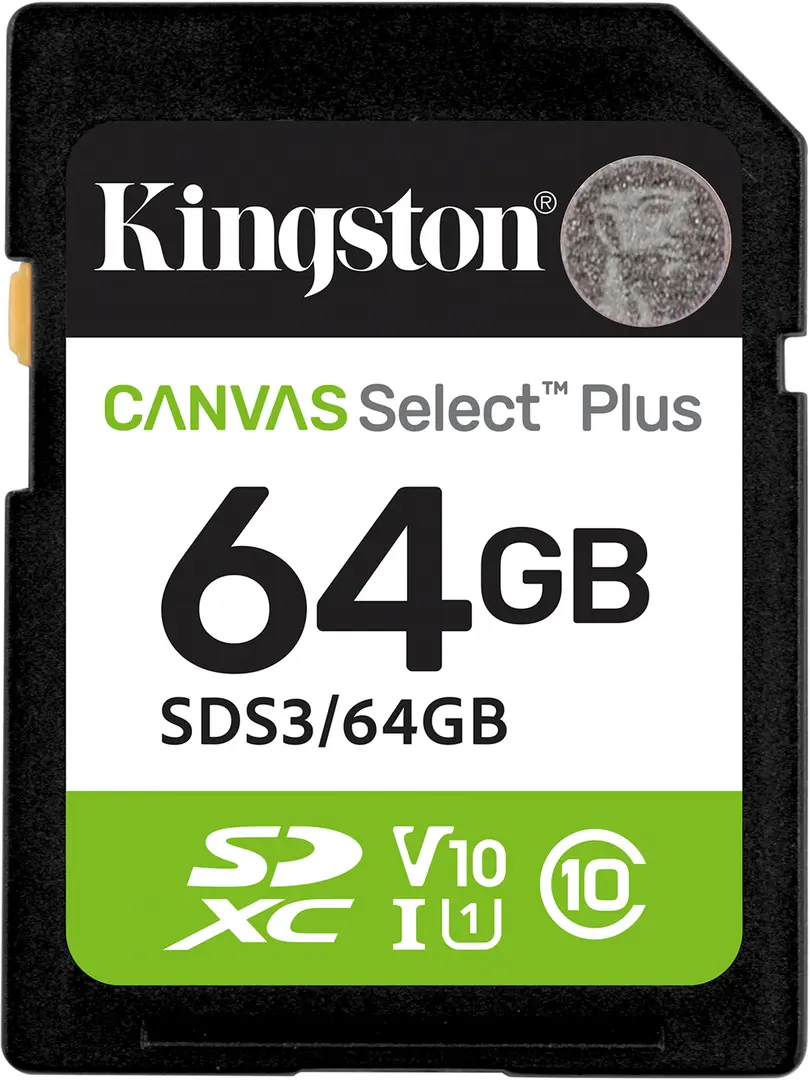Card de memorie Kingston Canvas Select Plus Gen3 SDXC 64GB Class 10 UHS-I U1