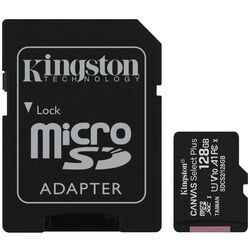 Card de memorie Kingston Canvas Select Plus microSD Class10 128GB + SD Adapter (Black)