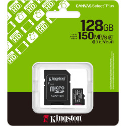 Card de memorie Kingston Canvas Select Plus microSDHC 128GB Class 10 UHS-I U3 + SD adapter Thumb