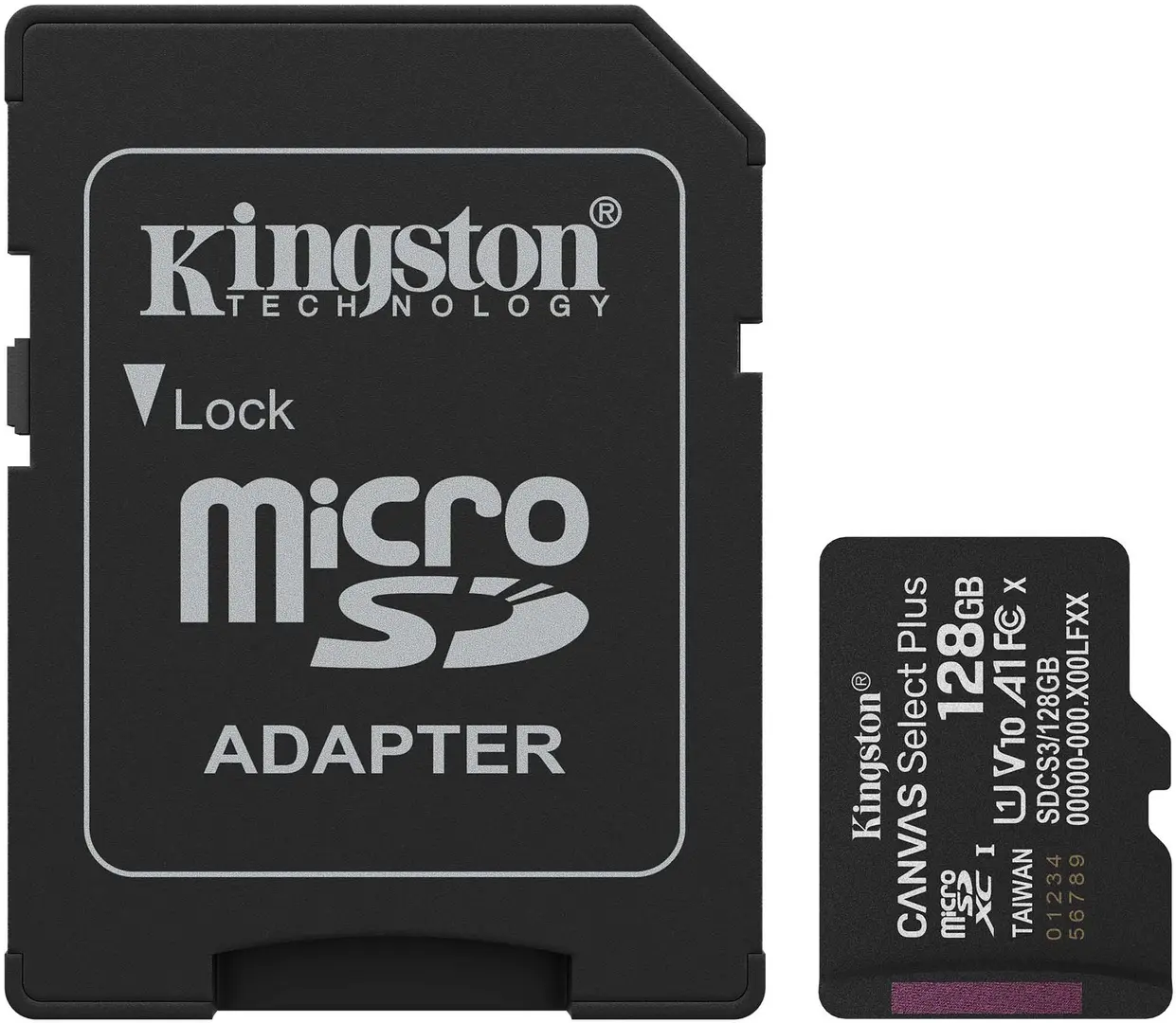 Card de memorie Kingston Canvas Select Plus microSDHC 128GB Class 10 UHS-I U3 + SD adapter