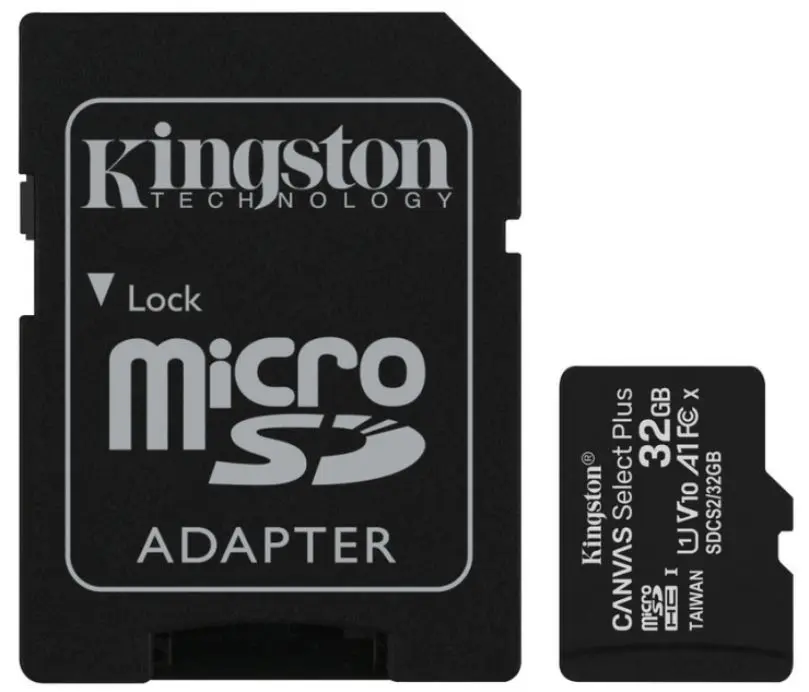 Card memorie Kingston Canvas Select Plus microSDHC 32GB UHS-I U1 V10 A1 + SD adapter