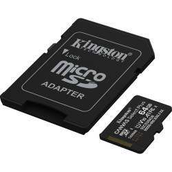 Card de memorie Kingston Canvas Select Plus microSDHC 64GB Class 10 UHS-I U3 + SD adapter Thumb