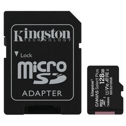 Card memorie Kingston Canvas Select Plus microSDXC 128GB Class 10 UHS-I U1 + SD adapter Thumb