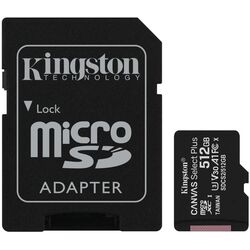 Card de memorie Kingston Canvas Select Plus microSDXC 512GB Class 10 UHS-I U3 + SD adapter