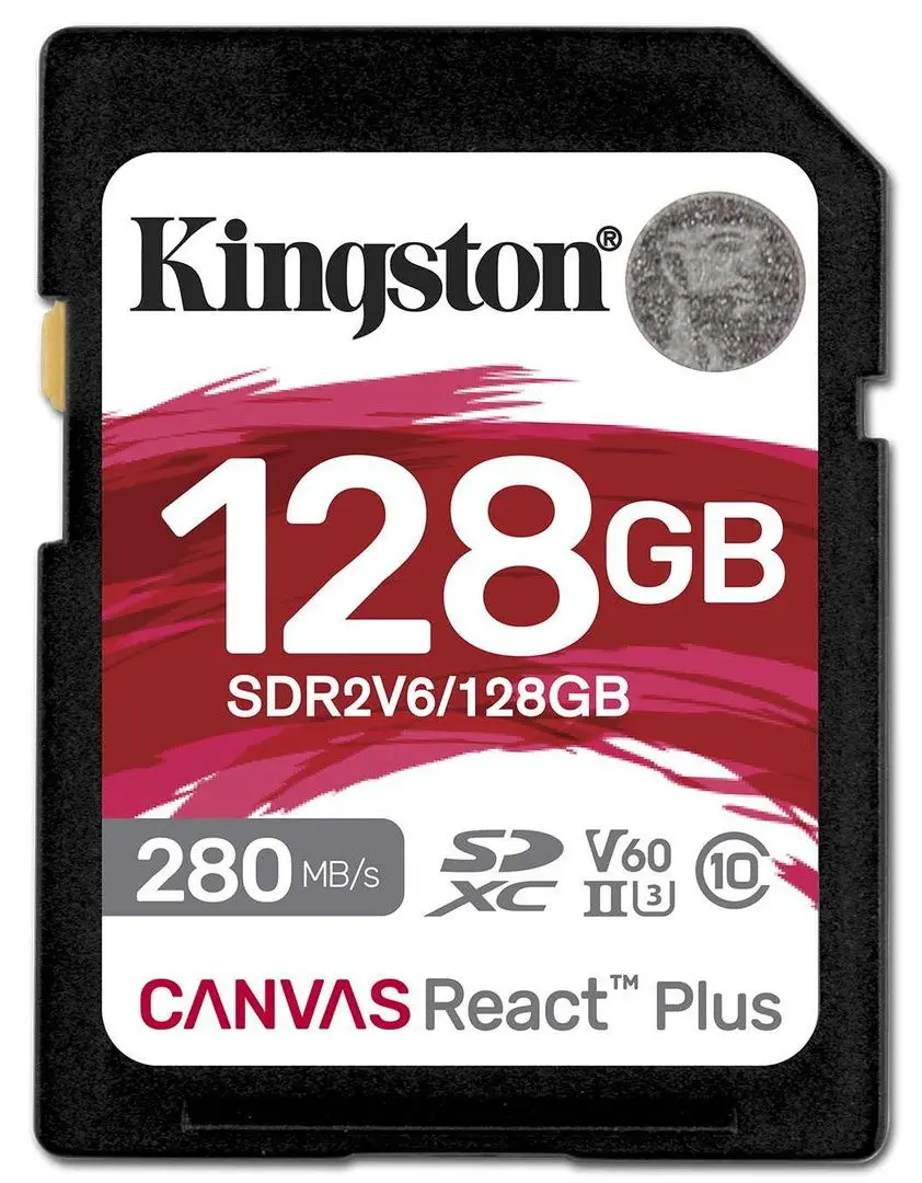 Карта памяти Kingston React Plus V60 SD 128GB Class 10 UHS-II