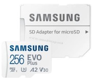 Card memorie Samsung EVO Plus MicroSDXC 256GB Class 10 UHS-I U3 + SD adapter