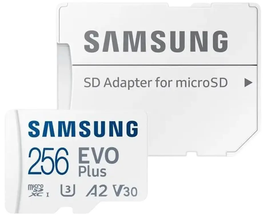 Карта памяти Samsung EVO Plus MicroSDXC 256GB Class 10 UHS-I U3 + SD adapter