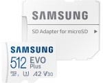 Карта памяти Samsung EVO Plus MicroSDXC 512GB Class 10 UHS-I U3 + SD adapter