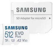 Card memorie Samsung EVO Plus MicroSDXC 512GB Class 10 UHS-I U3 + SD adapter