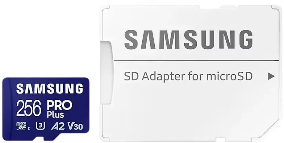 Карта памяти Samsung PRO Plus MicroSD 256GB Class 10 UHS-I U3 + SD adapter