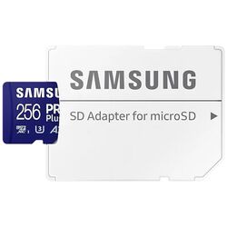 Карта памяти Samsung PRO Plus MicroSD 256GB Class 10 UHS-I U3 + SD adapter Thumb