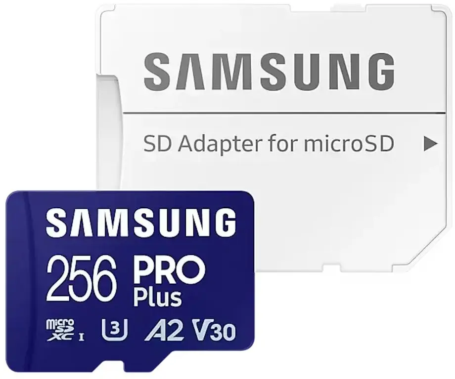 Карта памяти Samsung PRO Plus MicroSD 256GB Class 10 UHS-I U3 + SD adapter