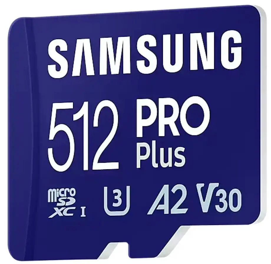 Карта памяти Samsung PRO Plus MicroSD 512GB Class 10 UHS-I U3 + SD adapter