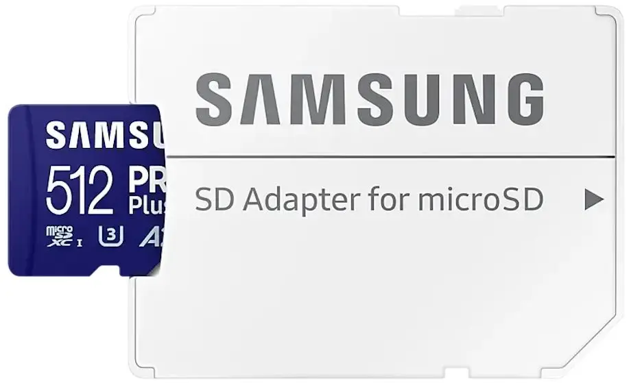 Карта памяти Samsung PRO Plus MicroSD 512GB Class 10 UHS-I U3 + SD adapter