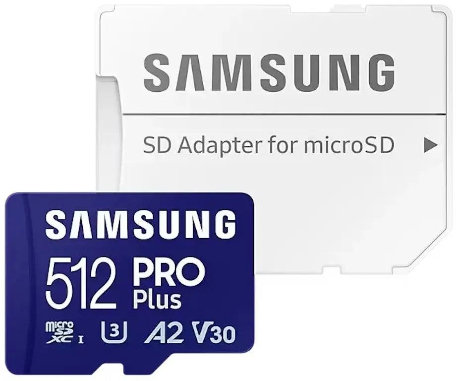 Карта памяти Samsung PRO Plus MicroSD 512GB Class 10 UHS-I U3 + SD adapter